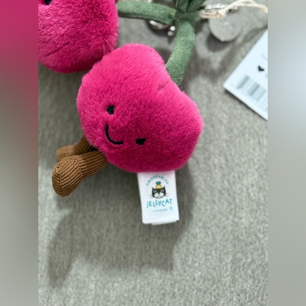 Jellycat Amuseables Cherries Bag Charm - Picture 8 of 11